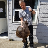 Największy turbot zawodów - 4,95 kg (Morten Jacobsen)